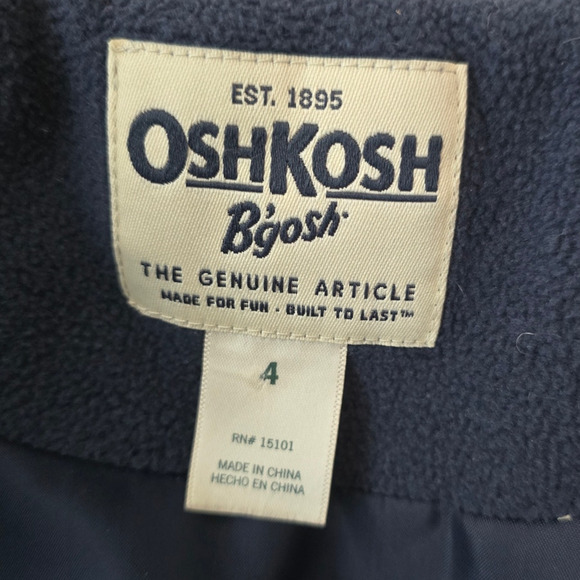 OshKosh B'Gosh Purple GIRLS Puffer Hooded Full Zip Winter Snow Jacket 4 - Picture 4 of 5